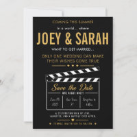 Movie Cinema Film Trailer Black Save the Date