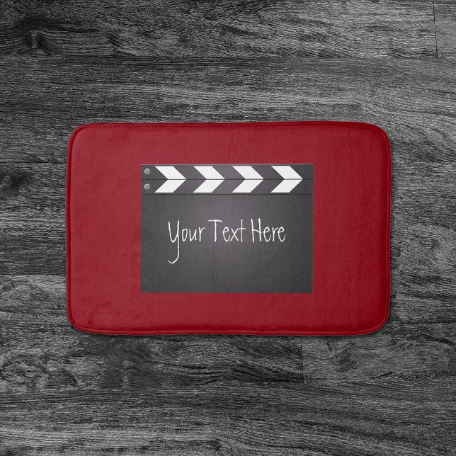 Movie Clapboard Red And Black Bath Mat (Creator Uploaded)
