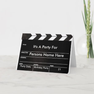 Movie Clapper Invitation