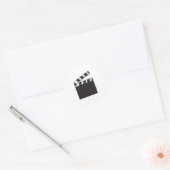 Movie Clapperboard Classic Round Sticker (Envelope)