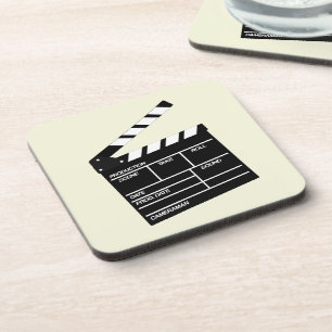Movie Director Cinema Clapper Clapperboard Design Coaster
