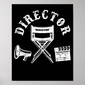Movie Director Filmmaker Director Chair Poster