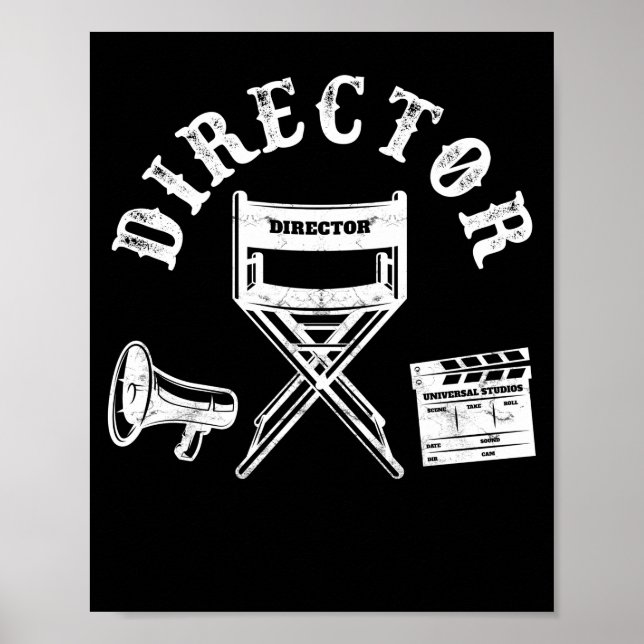 Movie Director Filmmaker Director Chair Poster (Front)