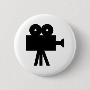 Movie Film Cine Camera Hollywood 2 Inch Round Button