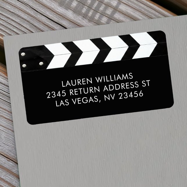 Movie Film Clap Board Address Label (Movie Film Clap Board Address Label
)