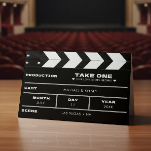 Movie Film Clap Board Wedding Program