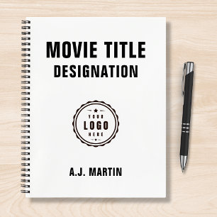 Movie Film Crew Logo Custom Personalized Name Notebook