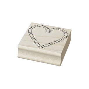 Movie film lovers heart illustration art stamp