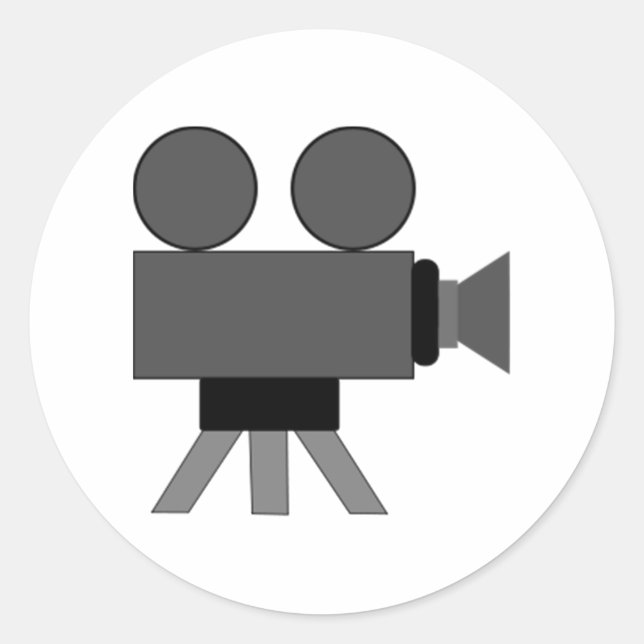 Movie Film Projector Classic Round Sticker (Front)