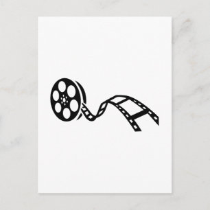 Movie film reel postcard