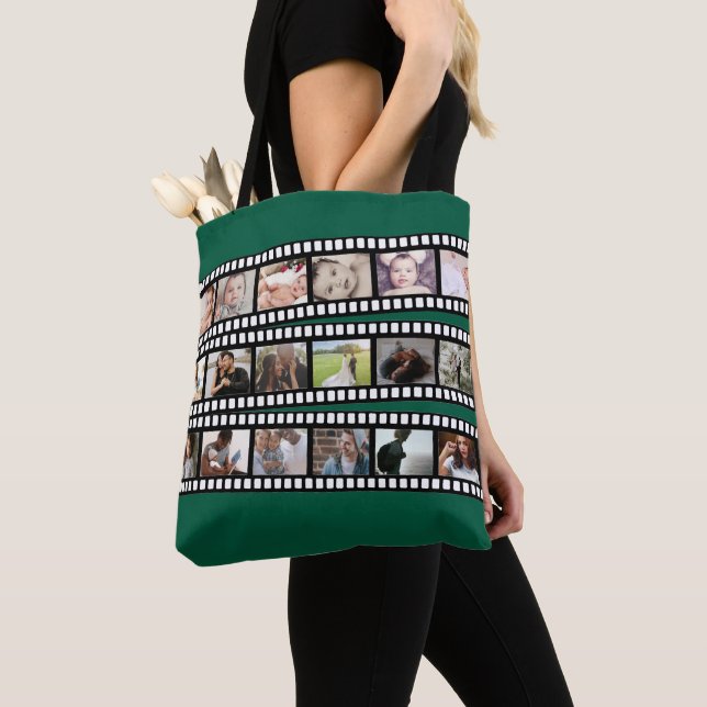Movie Film Strip Personalized With Your Own Photos Tote Bag (Close Up)