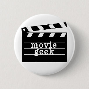 Movie Geek with Clapboard 2 Inch Round Button