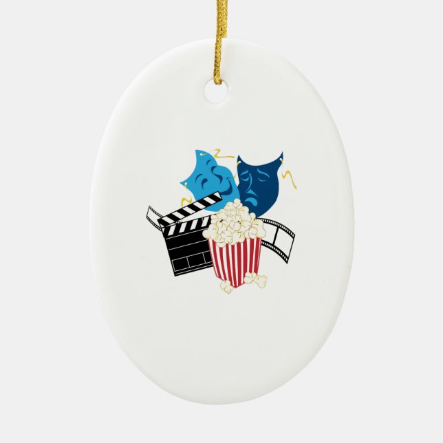 Movie Lover Ceramic Ornament (Front)