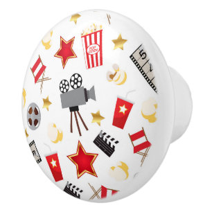 Movie Lover Pattern Ceramic Knob