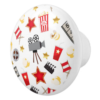 Movie Lover Pattern Ceramic Knob