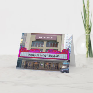 Movie Marquee Birthday Card  personalize it