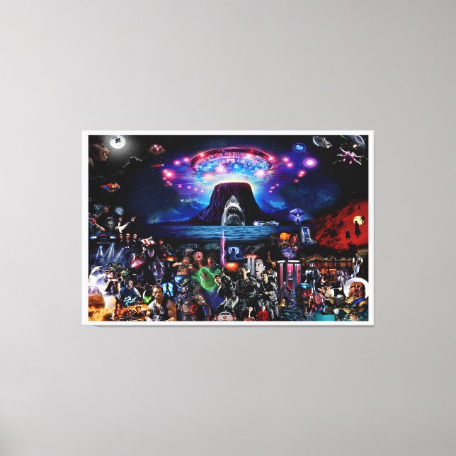 Movie memorabilia montage wall art canvas (Front)