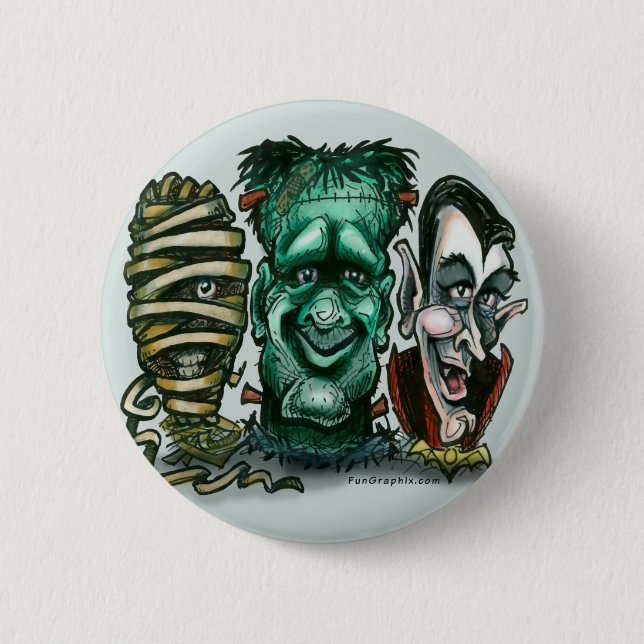 Movie Monsters 2 Inch Round Button (Front)