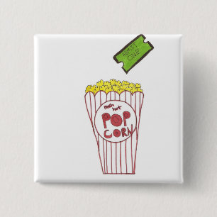 Movie Night 2 Inch Square Button