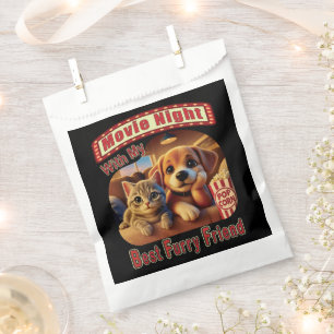 Movie Night - Best Furry Friend - Cute Cat & Dog Favour Bag