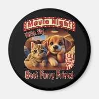 Movie Night - Best Furry Friend - Cute Cat & Dog