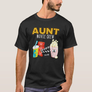 Movie Night Birthday Party Aunt Movie Crew Kids Bi T-Shirt