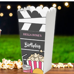 Movie Night Birthday Party For Girls Favor Box