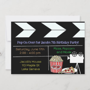 Movie Night Birthday Party Invitation