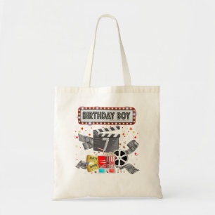 Movie Night Birthday Party Pajama Slumber Popcorn Tote Bag