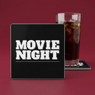 Movie Night Glass Coaster
