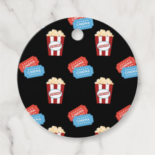 Movie Night Out Backyard Party Popcorn Ticket Favour Tags