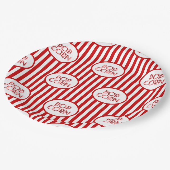 Movie night paper plate (Angled)