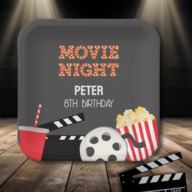 MOVIE NIGHT PAPER PLATE (Creator Uploaded)