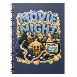 Movie Night Please Pause Funny Cozy Notebook