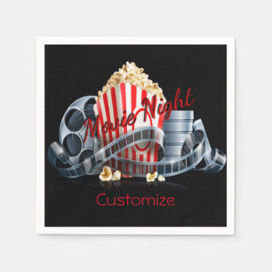Movie Night Popcorn Napkins