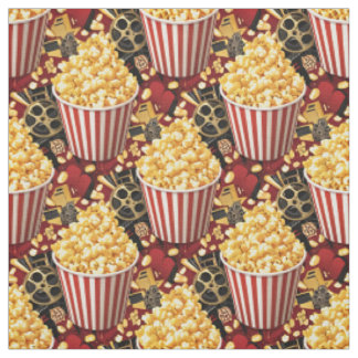 Movie Night Popcorn Seamless Fabric