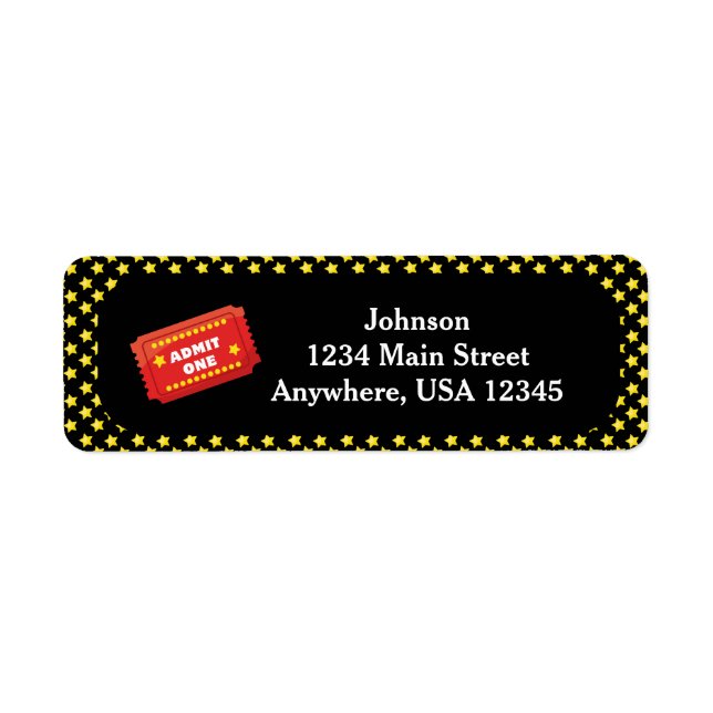 Movie Night Thème | Admettre un billet personnalis (Devant)