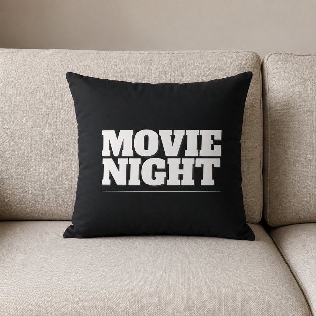 Movie Night Throw Pillow (Creator Uploaded)