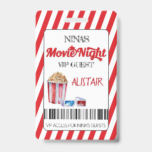 Movie Night VIP Guest Lanyard, Cinema Lanyard, Bad Badge