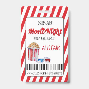 Movie Night VIP Guest Lanyard, Cinema Lanyard, Badge