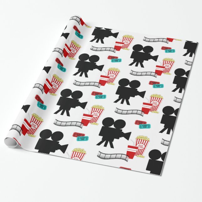 Movie night wrapping paper (Unrolled)