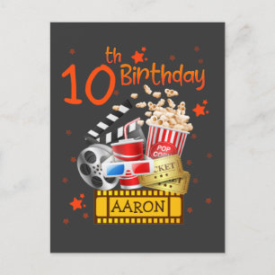 Movie Party Cinema Theater Birthday Matching  Postcard