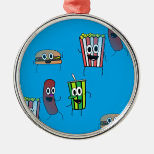 movie popcorn metal ornament
