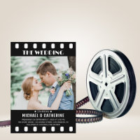 Movie Poster Film Strip Black And White Wedding