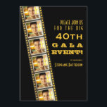Movie Premiere Celebrity 40th Birthday Photo Gala Invitation<br><div class="desc">Celebrate that big birthday for a special person with a gala event - just like in Hollywood - and send out invitations in the form of VIP tickets to the big celebration! The very special golden ticket on back contains all of the information regarding your gala event. The front features...</div>