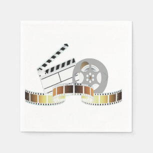 Movie Reel and Clapperboard Paper Napkins