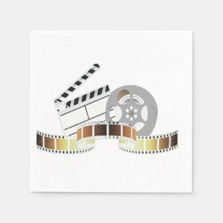 Movie Reel and Clapperboard Paper Napkins
