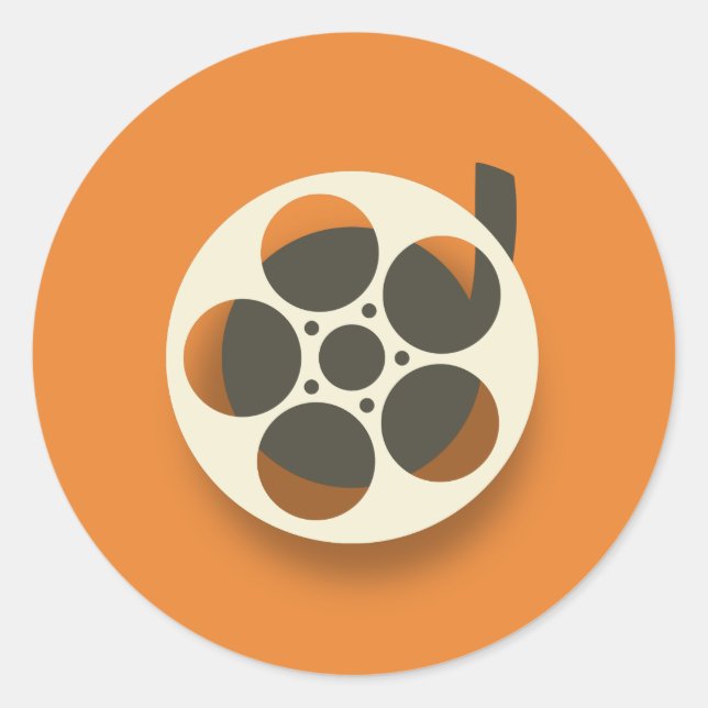 Movie Reel Classic Round Sticker (Front)