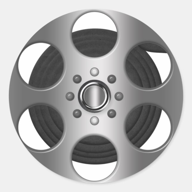 Movie Reel Classic Round Sticker (Front)