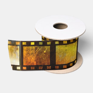 Movie reel  film gift ribbon 2" satin ribbon